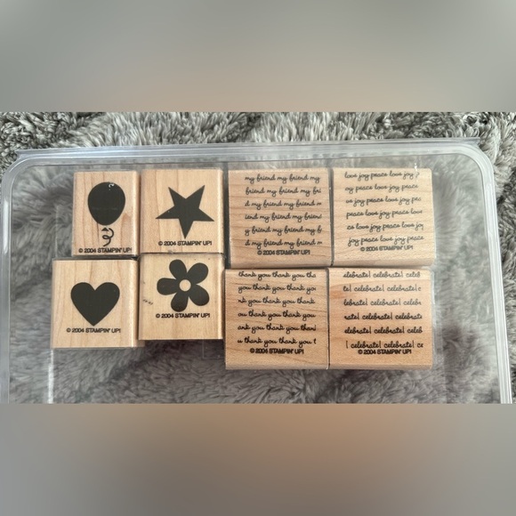 Stampin’ Up Mini Messages 2004 Set of 8 Stamps - Picture 1 of 2